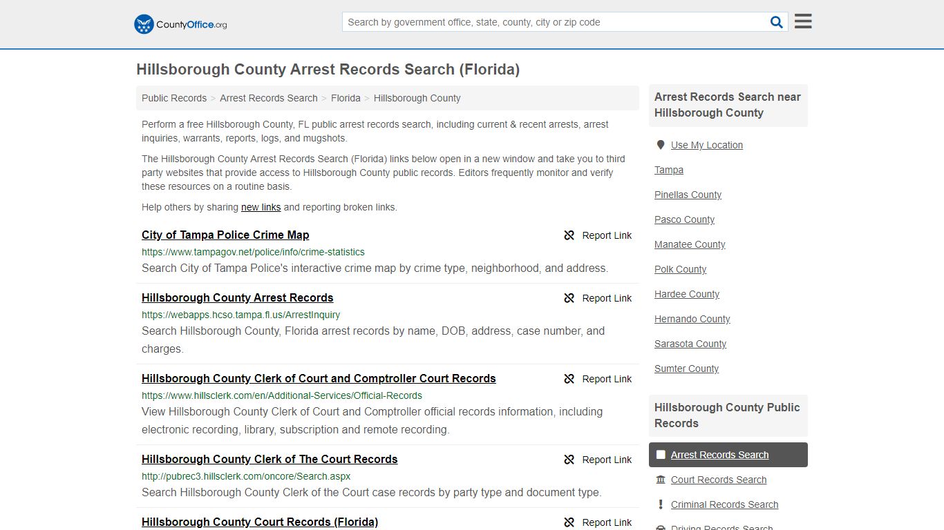 Arrest Records Search - Hillsborough County, FL (Arrests ...